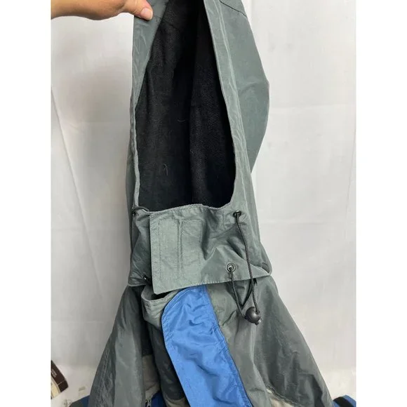 Vintage Snowboarding Jacket Men's 2XL Blue Gray Hooded Waterproof Breathable EUC - Picture 9 of 11